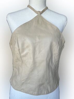 Hugo Buscati 100% Genuine Leather Halter Top